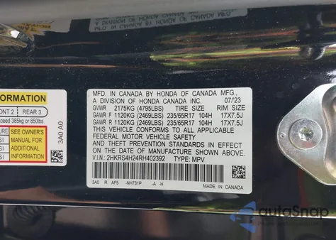 2024 Honda Cr-V Lx Awd from USA, damaged, VIN 2HKRS4H24RH402392